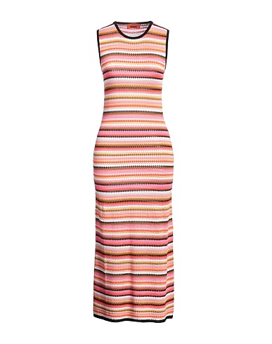 MISSONI Midi dress Orange 50% Cotton, 50% Viscose