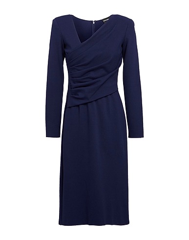 EMPORIO ARMANI Sheath dress Midnight blue 77% Viscose, 17% Polyamide, 6% Elastane