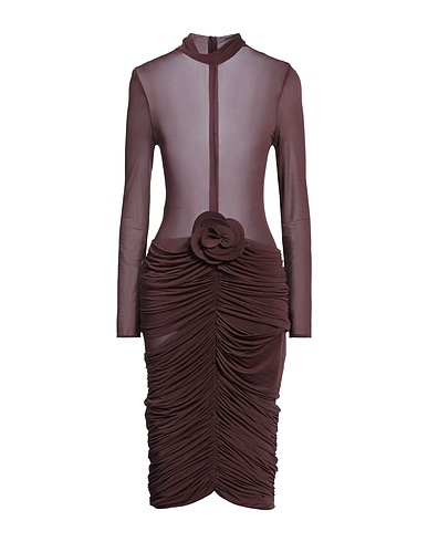 MAGDA BUTRYM Midi dress Dark purple 92% Cupro, 8% Elastane