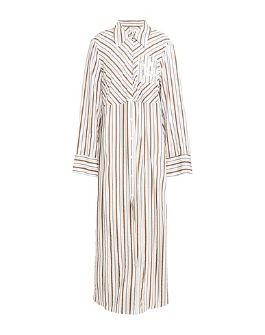 BAUM UND PFERDGARTEN Midi dress White 85% EcoVero™ viscose, 15% Polyamide, Polyester