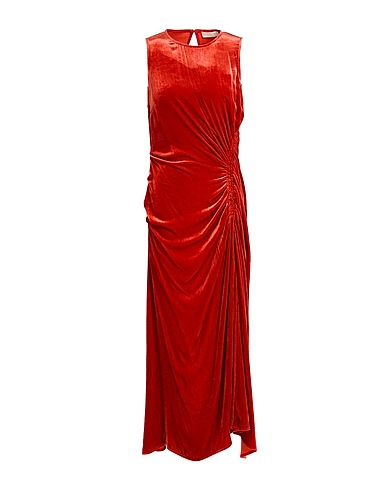 ULLA JOHNSON Long dress Rust 80% Viscose, 20% Silk