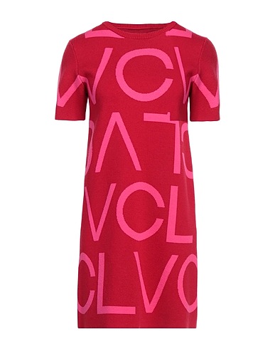 VICOLO Short dress Red 50% Viscose, 28% Polyester, 22% Elastane