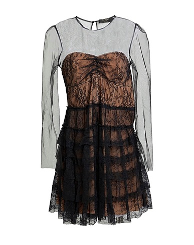 TWINSET Short dress Black 85% Polyamide, 15% Elastane