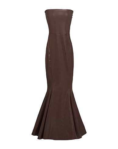 NORMA KAMALI Long dress Brown 100% Polyurethane, Polyester, Elastane