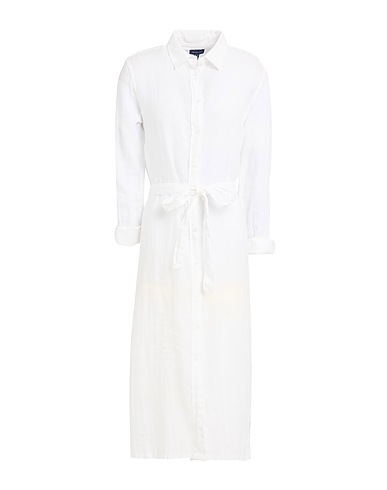 GANT Midi dress White 100% Linen