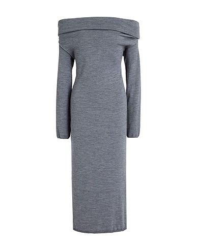 ARMARIUM Midi dress Grey 81% Virgin Wool, 17% Polyamide, 2% Elastane