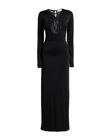 NINA RICCI Long dress Black 98% Viscose, 2% Elastane, Polyamide
