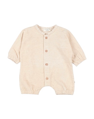 1 + IN THE FAMILY Комбинезон для малыша Бежевый 82% Хлопок, 16% Лен, 2% Эластан