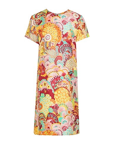 LA DOUBLE J Short dress Yellow 100% Silk