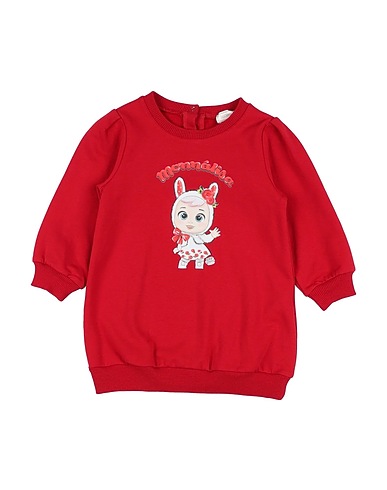 MONNALISA Baby dress Red 95% Cotton, 5% Elastane