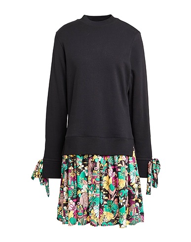 LA DOUBLE J Short dress Black 70% Cotton, 30% Polyester