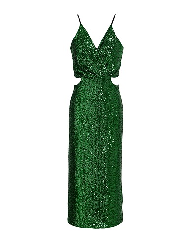 DRAMÉE Midi dress Emerald green 95% Polyester, 5% Elastane