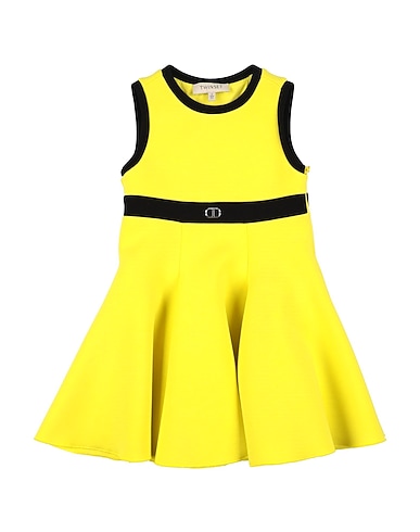 TWINSET Robe bébé GIALLO 76% Viscose, 16% Polyamide, 8% Élasthanne