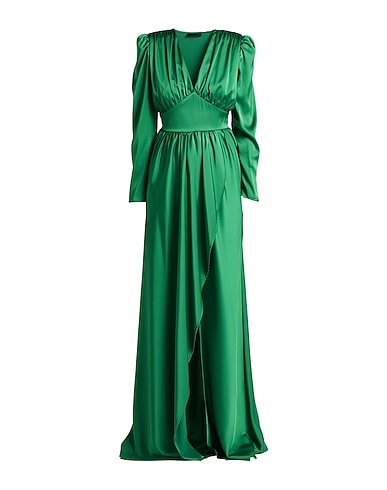 PIA B. CONCEPT Long dress Emerald green 100% Polyester