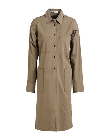 LIS LAREIDA Vestito chemisier Grigio 95% Cotone, 5% Elastan