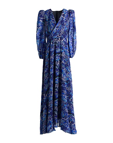 DRAMÉE Long dress Blue 95% Polyester, 5% Elastane