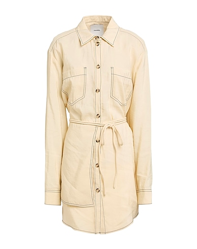 NANUSHKA Shirt dress Ivory 74% Viscose, 26% Polyester