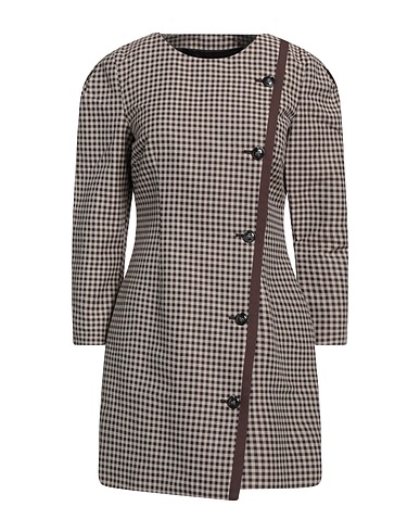 BAUM UND PFERDGARTEN Short dress Chocolate brown 73% Cotton, 27% Polyester