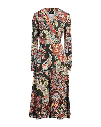 ETRO Vestito midi Verde militare 98% Poliestere, 2% Elastan
