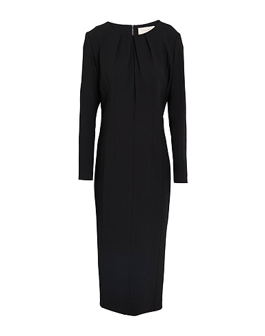 THOMAS RATH Midi dress Black 96% Wool, 4% Elastane