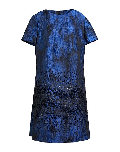 TALBOT RUNHOF Short dress Blue 88% Polyester, 6% Polyamide, 5% Polyacrylic, 1% Virgin Wool
