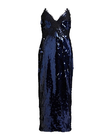 RETROFÊTE Midi dress Midnight blue 100% Polyester, Polyamide