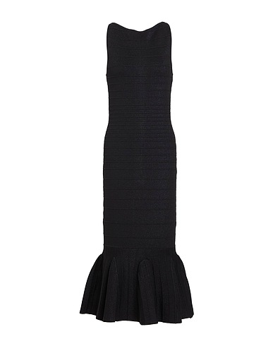 RETROFÊTE Midi dress Black 60% Rayon, 32% Nylon, 5% Metal, 3% Elastane