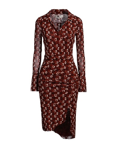 DIANE VON FURSTENBERG Midi dress Brown 100% Nylon