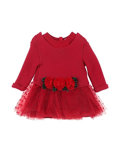 MONNALISA Vestido para bebé  Red 79% Viscose, 18% Polyamide, 3% Elastane
