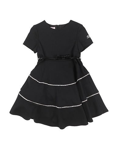 MISS BLUMARINE Vestido para bebé  Black 69% Viscose, 26% Polyamide, 5% Elastane