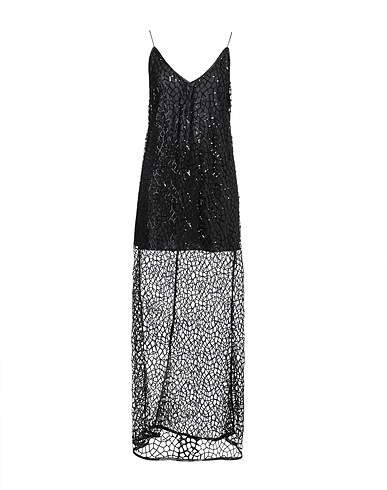 THE NINA STUDIO Vestito lungo Nero 100% Poliestere