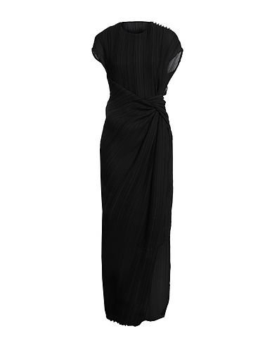 LANVIN Long dress Black 100% Polyester, Zamak