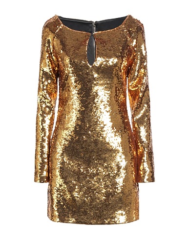 ERMANNO FIRENZE Sequin dress Gold 94% Polyester, 6% Elastane