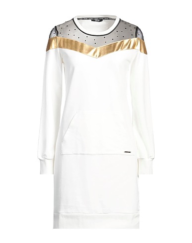 LIU •JO Short dress SPORT Off white 95% Cotton, 5% Elastane