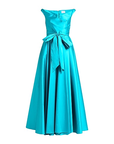 ATELIER LEGORA Long dress Deep teal 70% Polyester, 30% Silk
