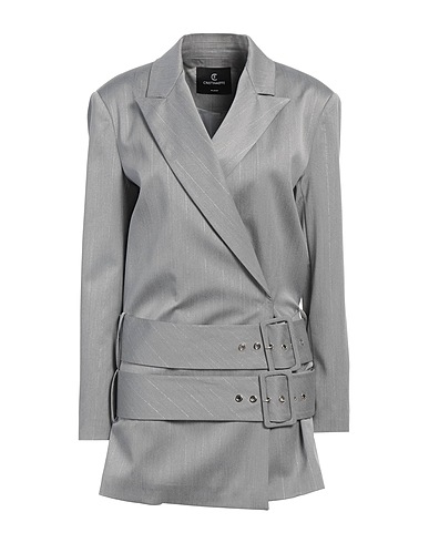 CRISTINAEFFE Blazer dress Light grey 65% Polyester, 33% Viscose, 2% Elastane