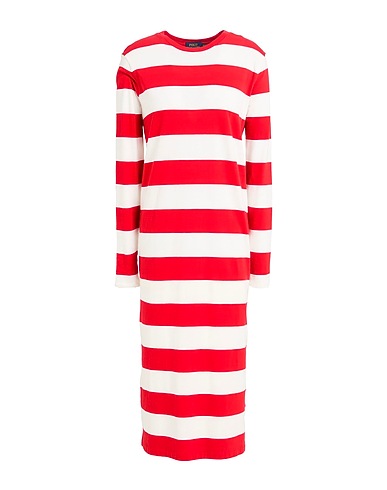 POLO RALPH LAUREN Midi dress Red 100% Cotton