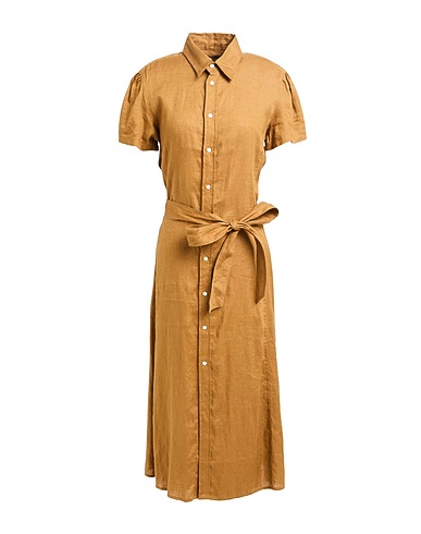 POLO RALPH LAUREN Midi dress Camel 100% Cotton