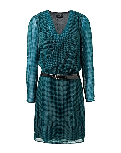 LIU •JO Short dress Midnight blue 98% Polyester, 2% Metallic fiber