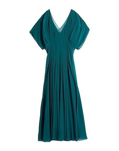 MAX MARA STUDIO Long dress Emerald green 100% Silk