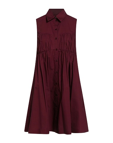 PATRIZIA PEPE Shirt dress Burgundy 100% Cotton