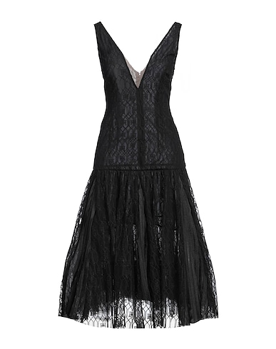 ELISABETTA FRANCHI Midi dress Black 100% Polyamide, Polyester