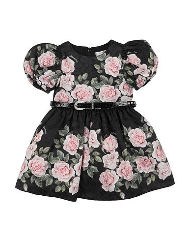 MONNALISA Vestido para bebé  Black 75% Polyester, 25% Cotton