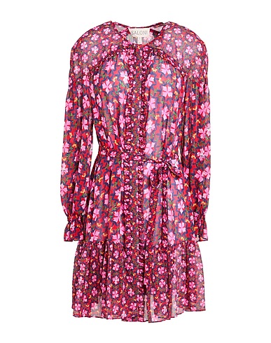 SALONI Shirt dress Red 100% Silk
