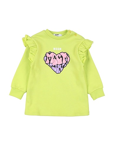 MSGM Vestito Baby  Verde lime 100% Cotone