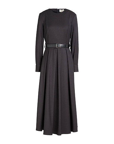 VICOLO Midi dress Charcoal 65% Polyester, 32% Viscose, 3% Elastane