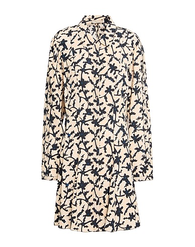 ULLA JOHNSON Shirt dress Beige 100% Viscose