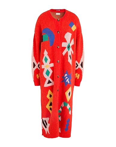 MOTHER Cardigan Tomato red 50% Cotton, 50% Viscose