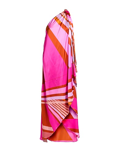GIANLUCA CAPANNOLO Long dress Fuchsia 93% Silk, 7% Elastane