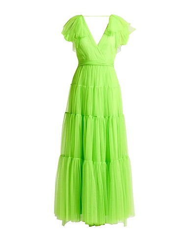 ML MONIQUE LHUILLIER Langes Kleid Limettengrün 100% Polyester